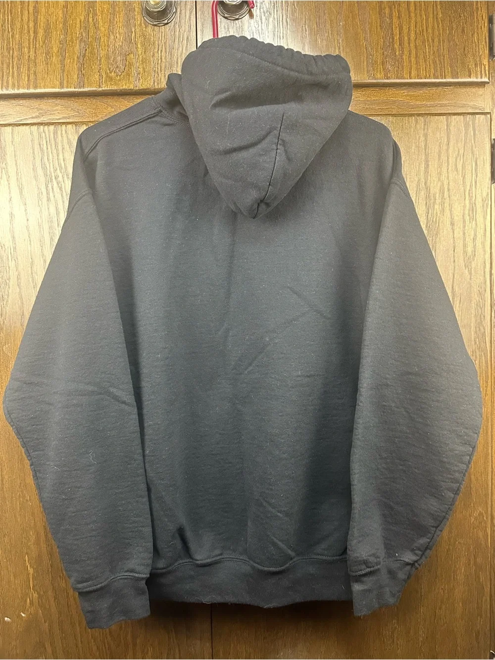 Gildan Black Hoodie with White 